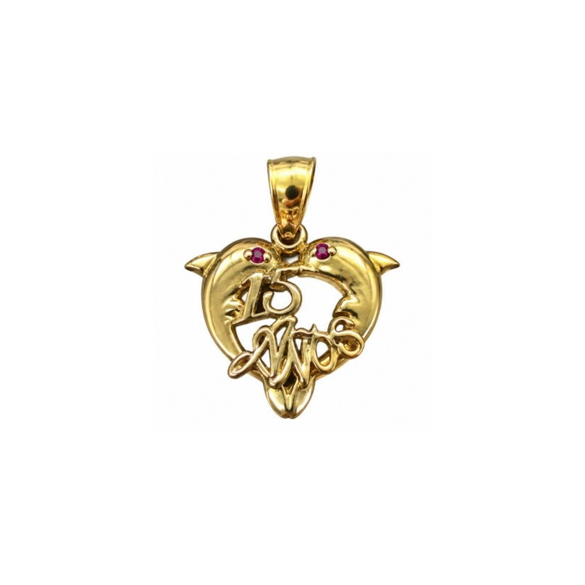 14K Yellow Gold CZ Pendant