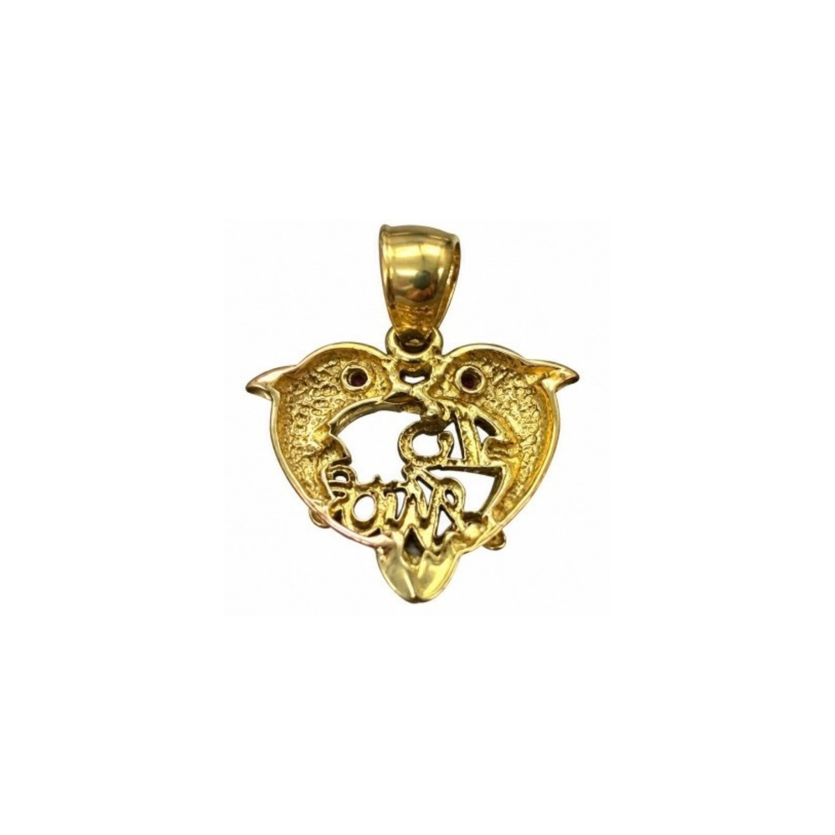 14K Yellow Gold CZ Pendant