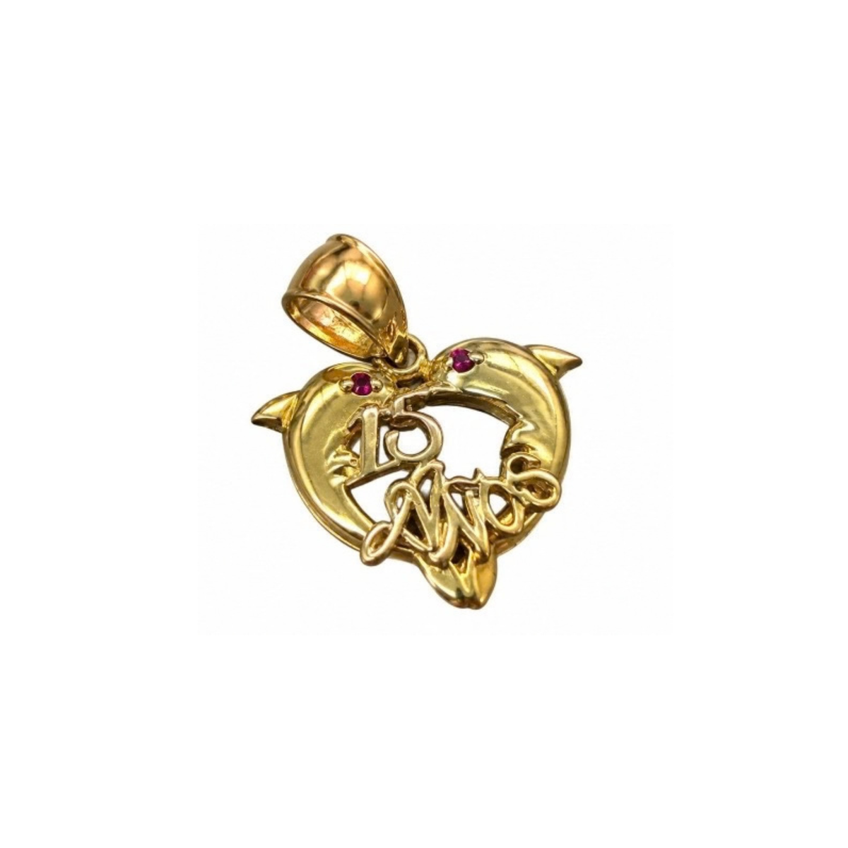 14K Yellow Gold CZ Pendant