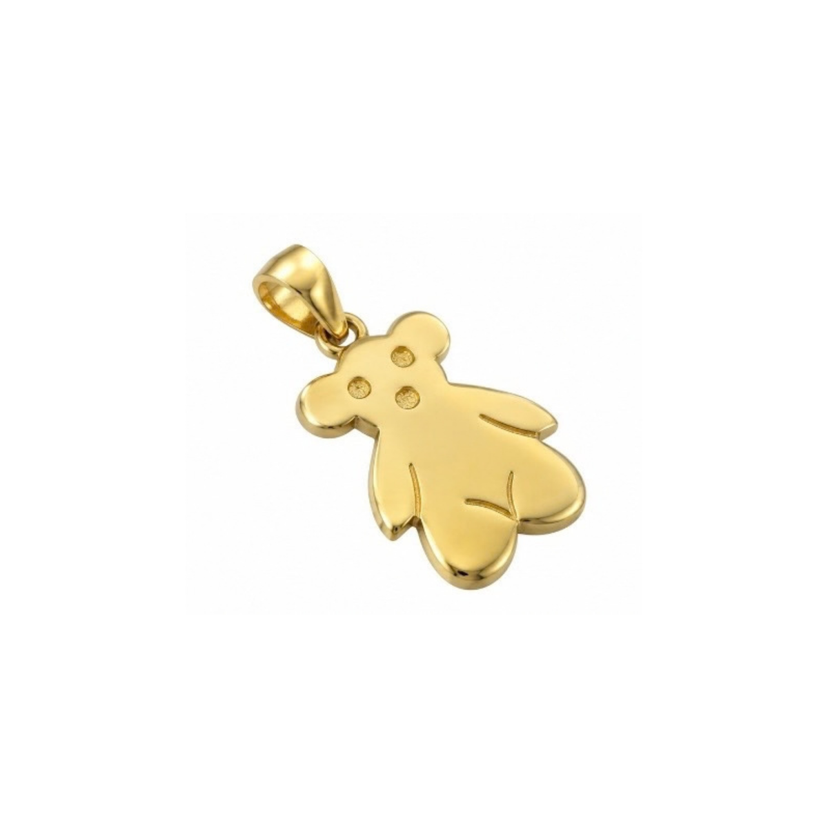 14K Yellow Gold Teddy Bear Pendant