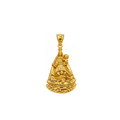 14K Yellow Gold Virgen de la Caridad del Cobre Pendant