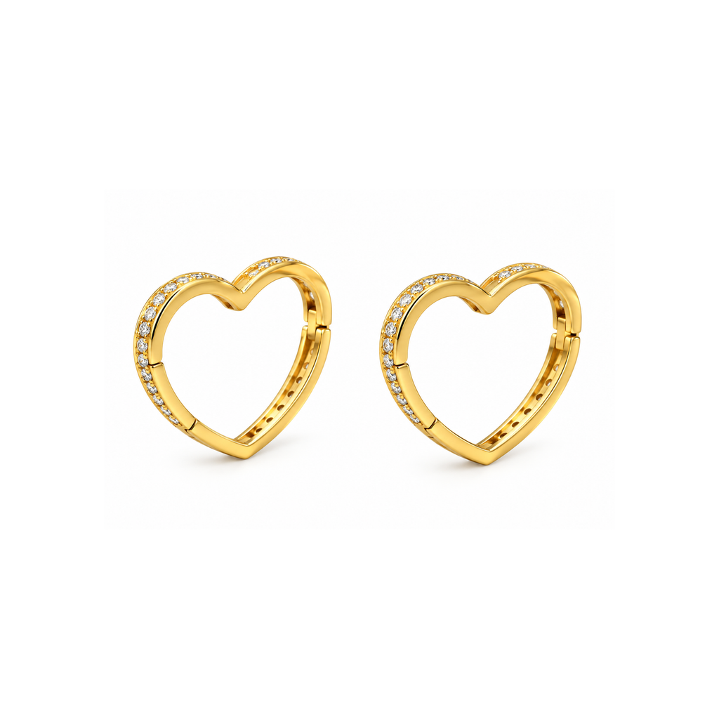 14K Yellow Gold Zirconia Earrings