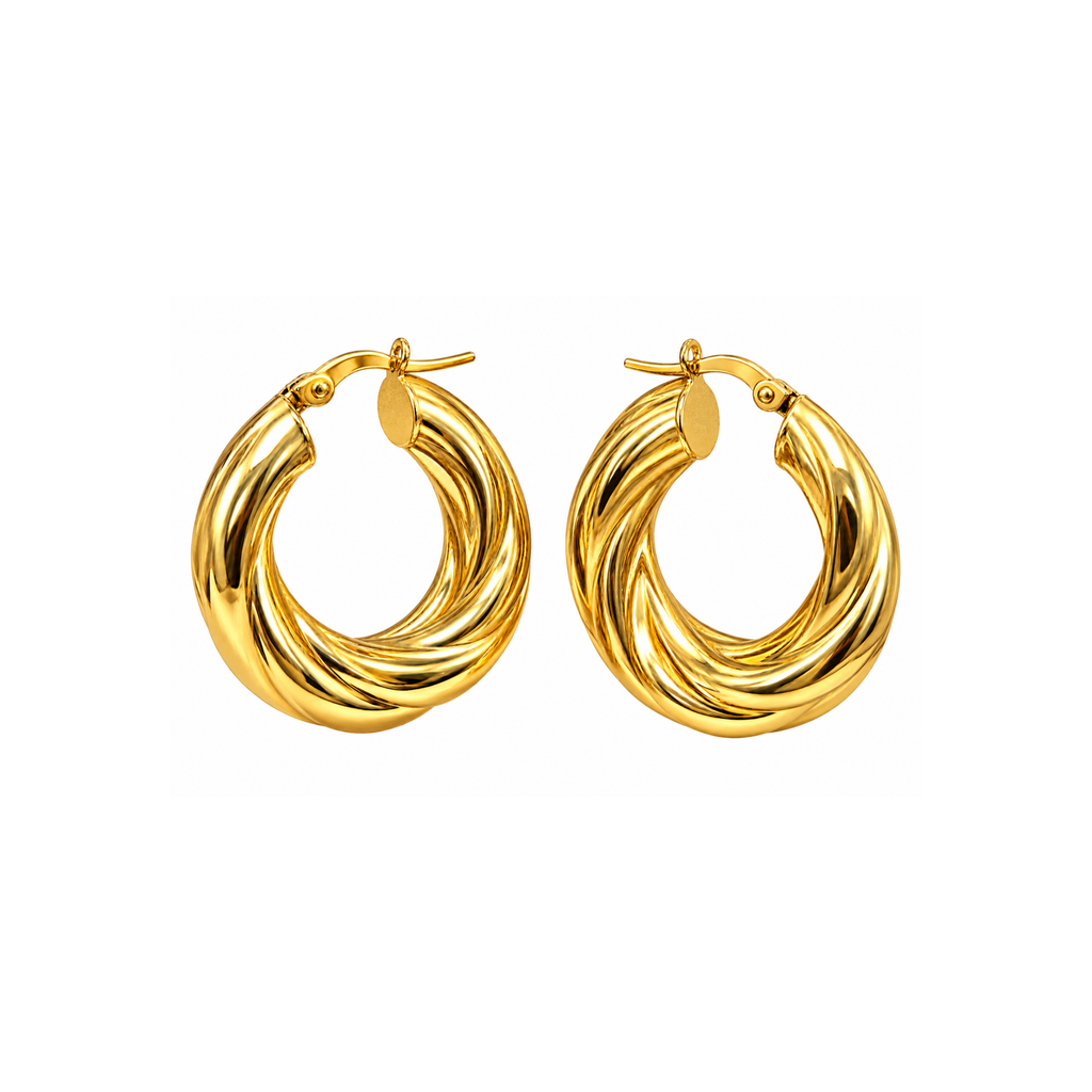 18K Yellow Gold Earrings – 5.91g