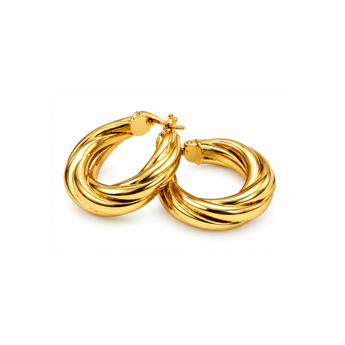 18K Yellow Gold Earrings – 5.91g