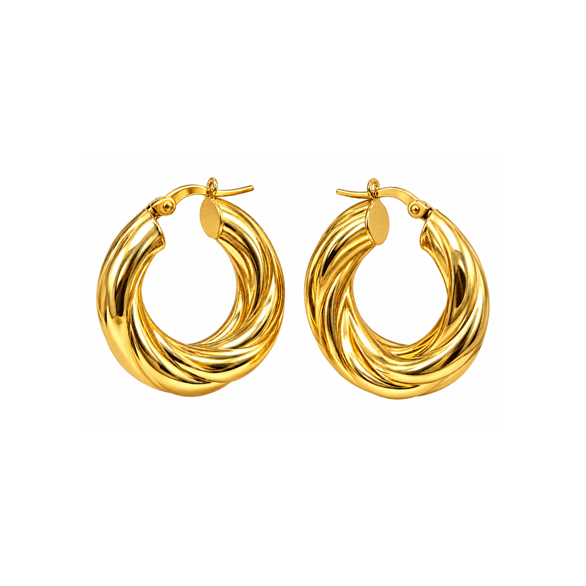 18K Yellow Gold Earrings – 5.91g