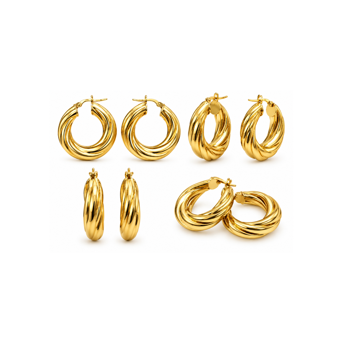 18K Yellow Gold Earrings – 5.91g