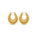 14K Yellow Gold Statement Hoop Earrings – 45mm