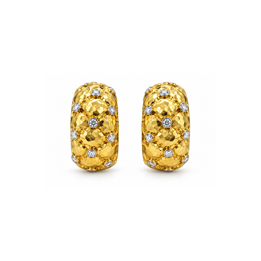 18K Yellow Gold Diamond Earrings – 0.60 CT