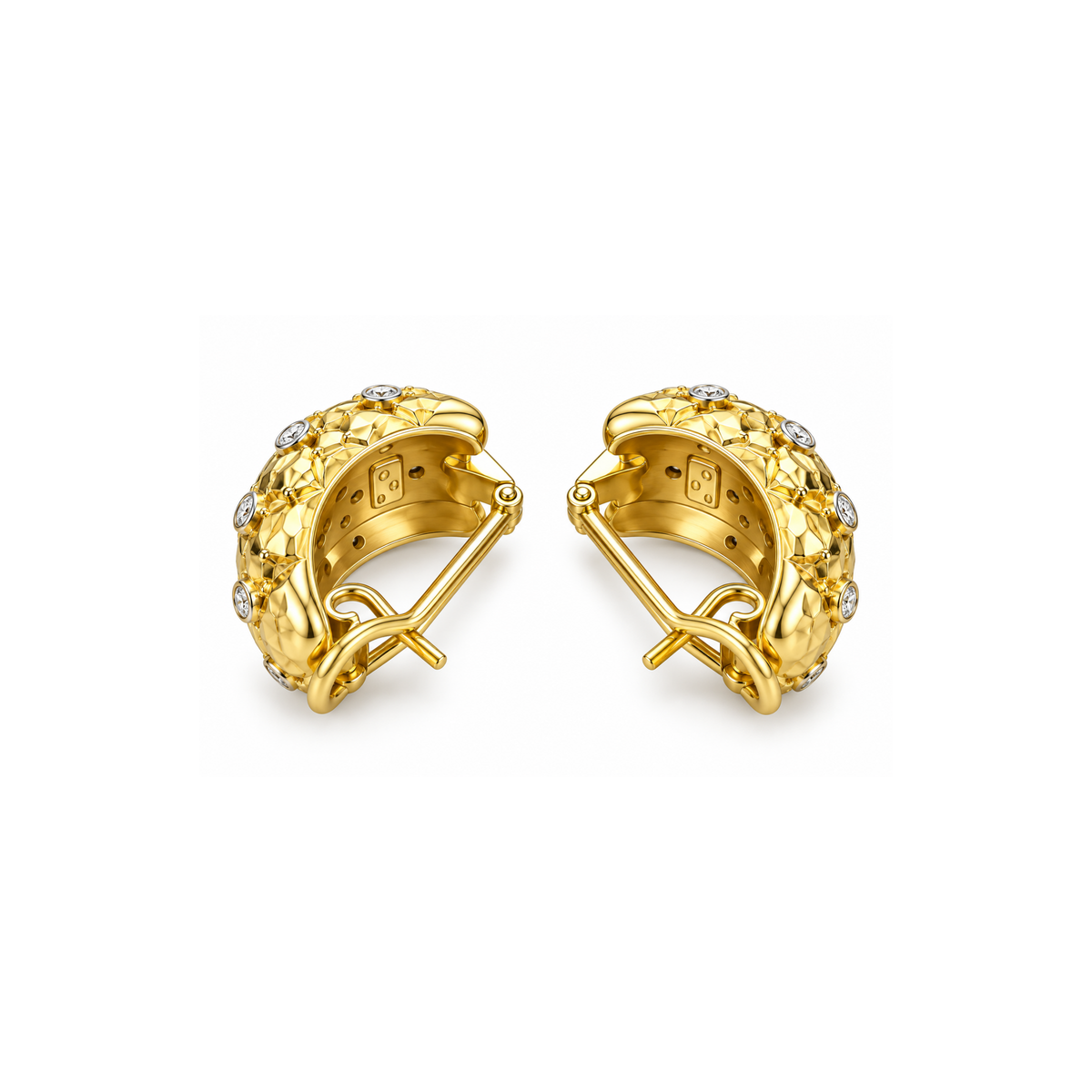 18K Yellow Gold Diamond Earrings – 0.60 CT