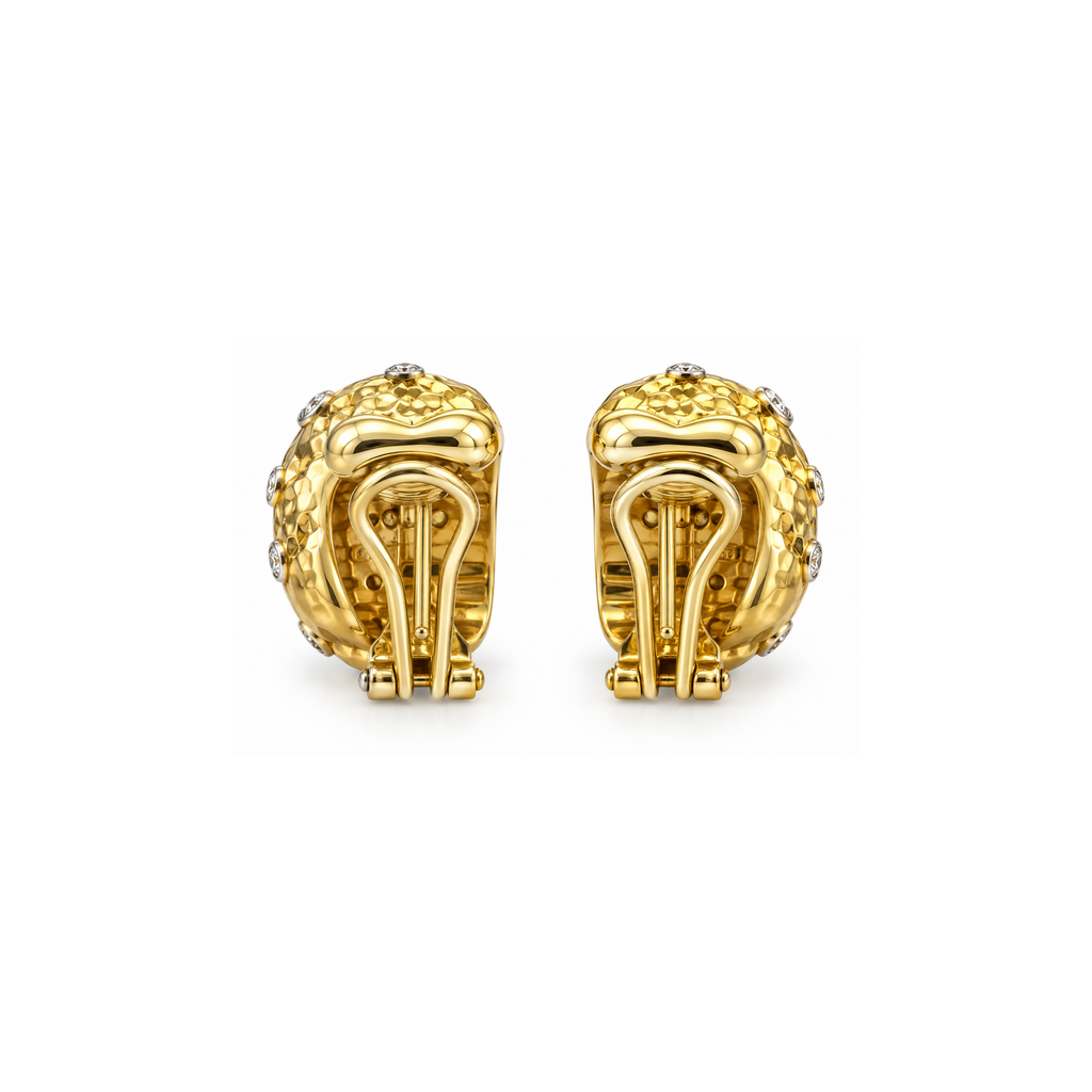 18K Yellow Gold Diamond Earrings – 0.60 CT