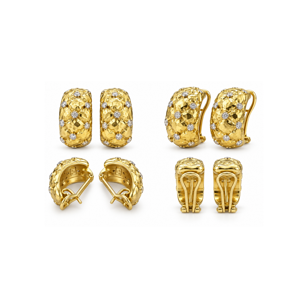 18K Yellow Gold Diamond Earrings – 0.60 CT