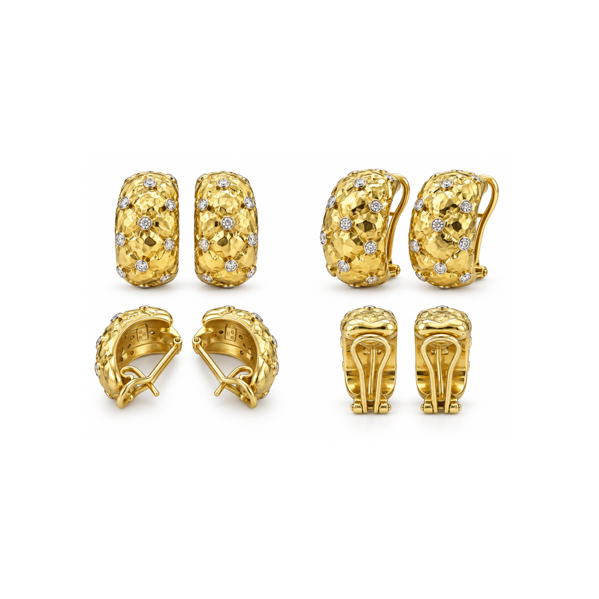 18K Yellow Gold Diamond Earrings – 0.60 CT