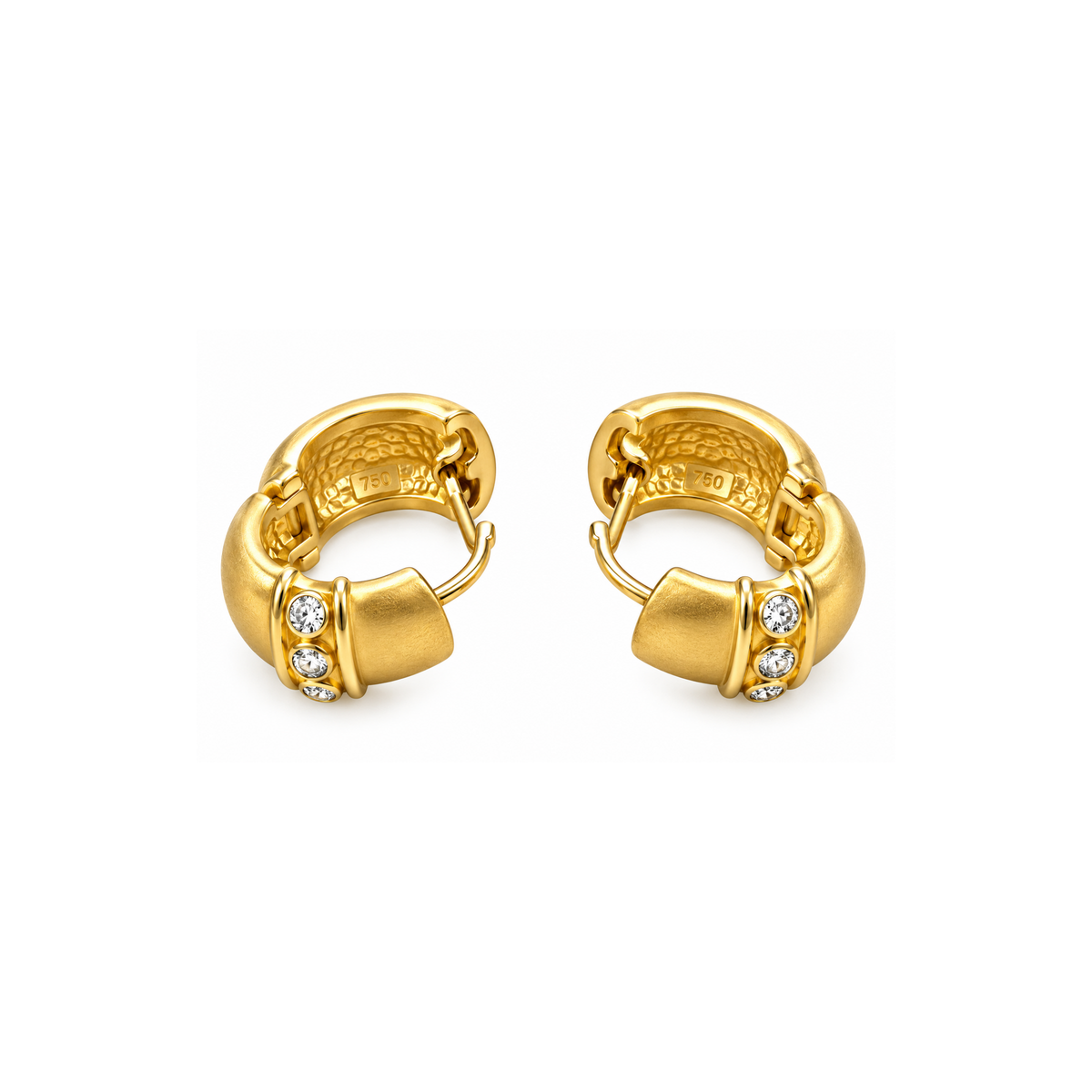 14K Yellow Gold Diamond Hoop Earrings – 0.20 CTW