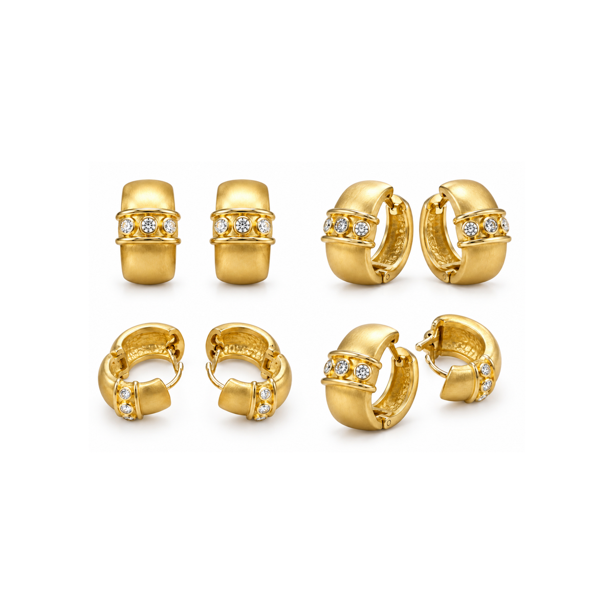 14K Yellow Gold Diamond Hoop Earrings – 0.20 CTW