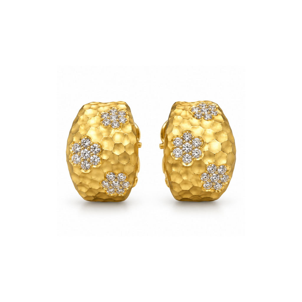 18K Yellow Gold Diamond Earrings – 0.52 CTW