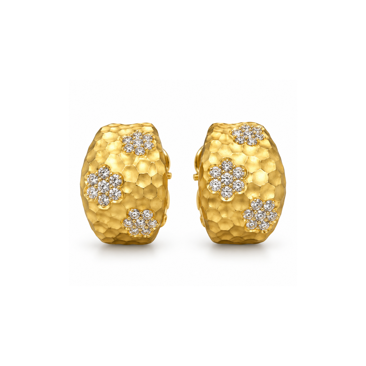 18K Yellow Gold Diamond Earrings – 0.52 CTW