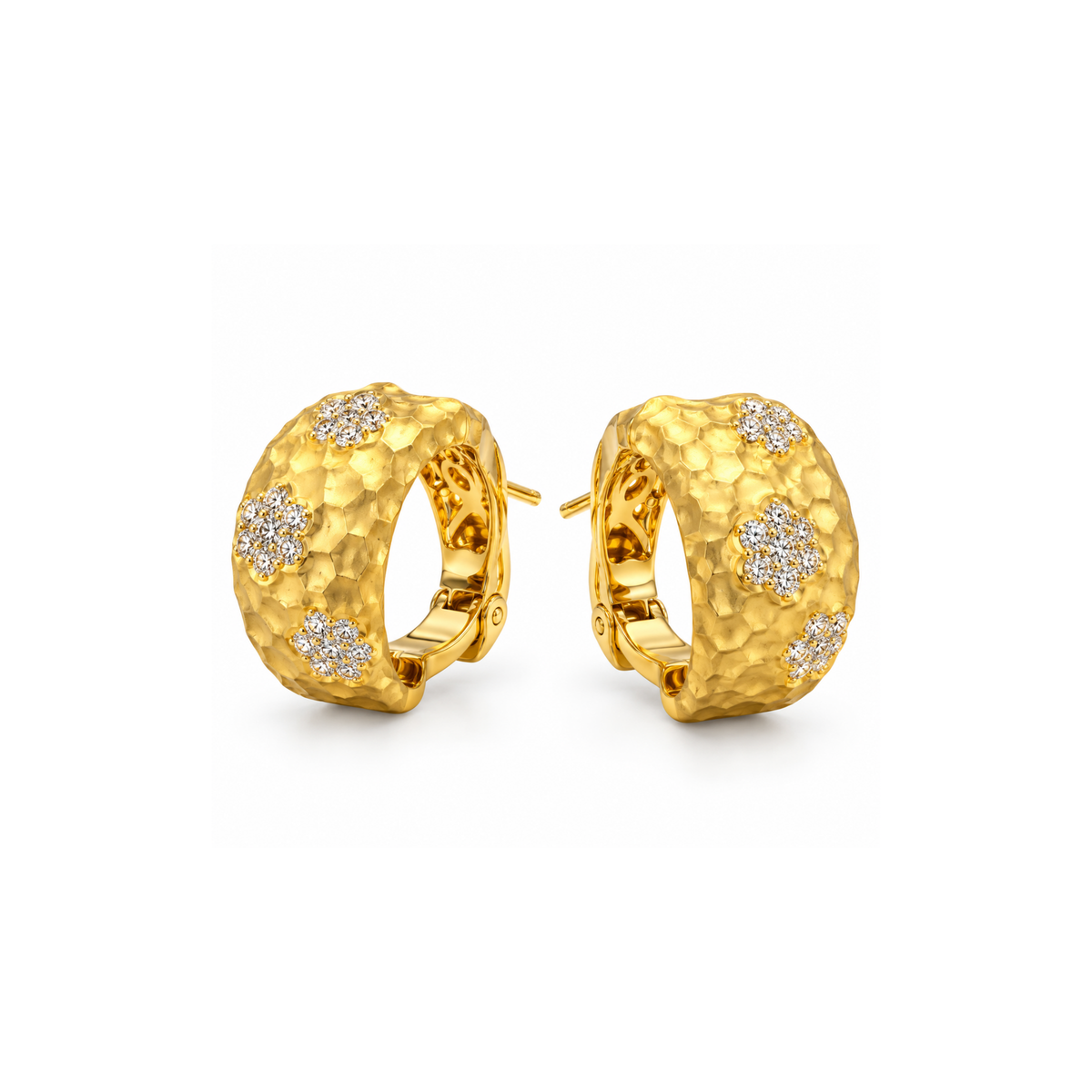 18K Yellow Gold Diamond Earrings – 0.52 CTW