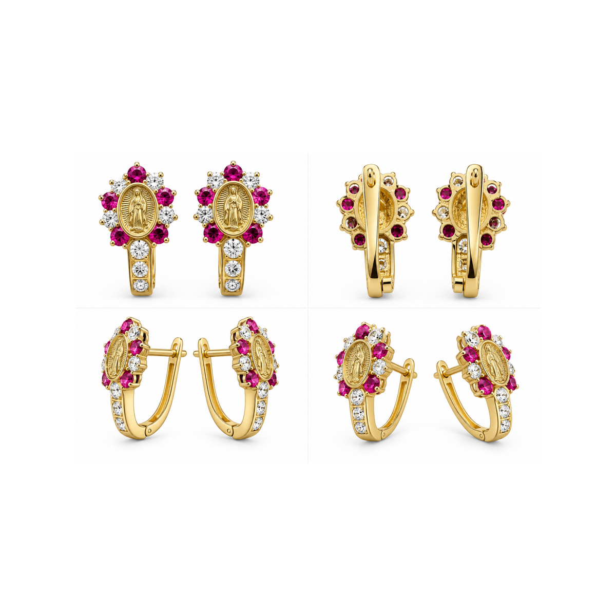 14K Gold Cubic Zirconia Earrings