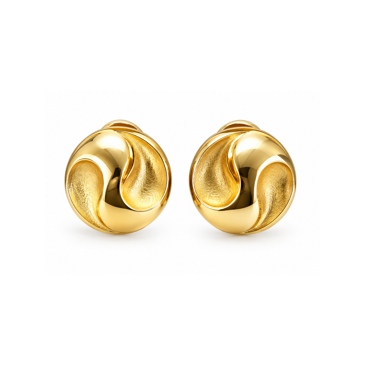 10K Yellow Gold Zirconia Earrings – 2.0 DWT