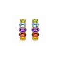 14K Yellow Gold Multi-Color Zirconia Earrings