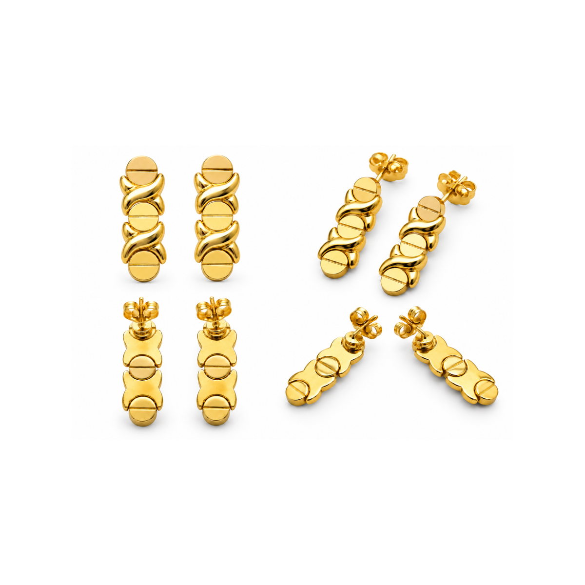 14K Yellow Gold Drop Earrings