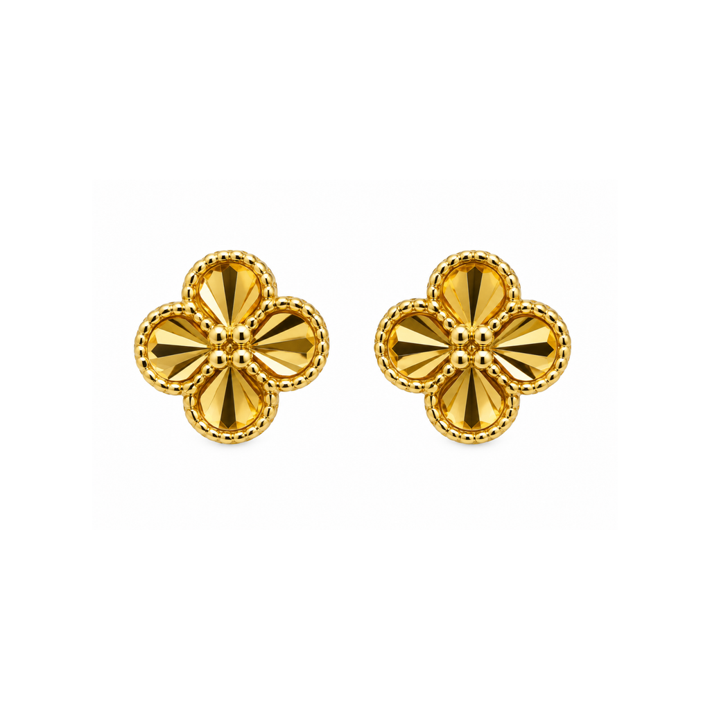 14K Yellow Gold Stud Earrings