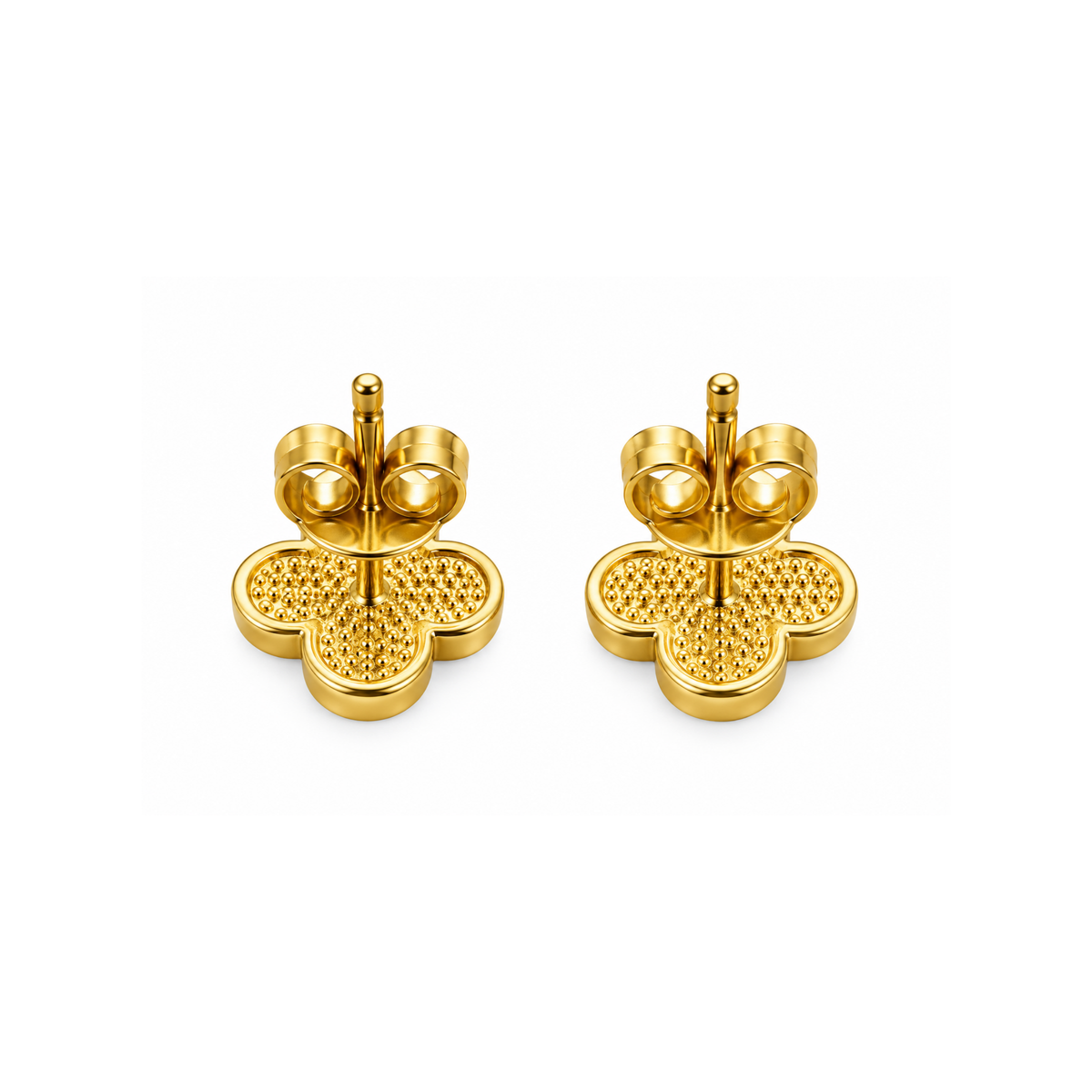 14K Yellow Gold Stud Earrings