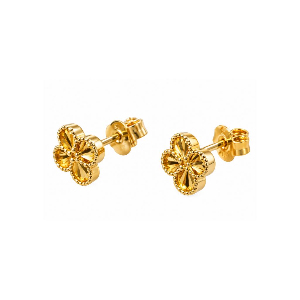 14K Yellow Gold Stud Earrings