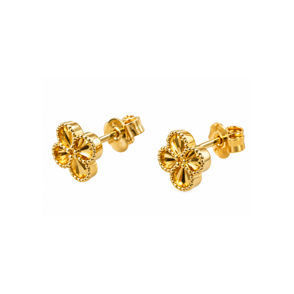 14K Yellow Gold Stud Earrings