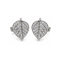 18K Write Gold Diamond Earrings – 0.80 CT