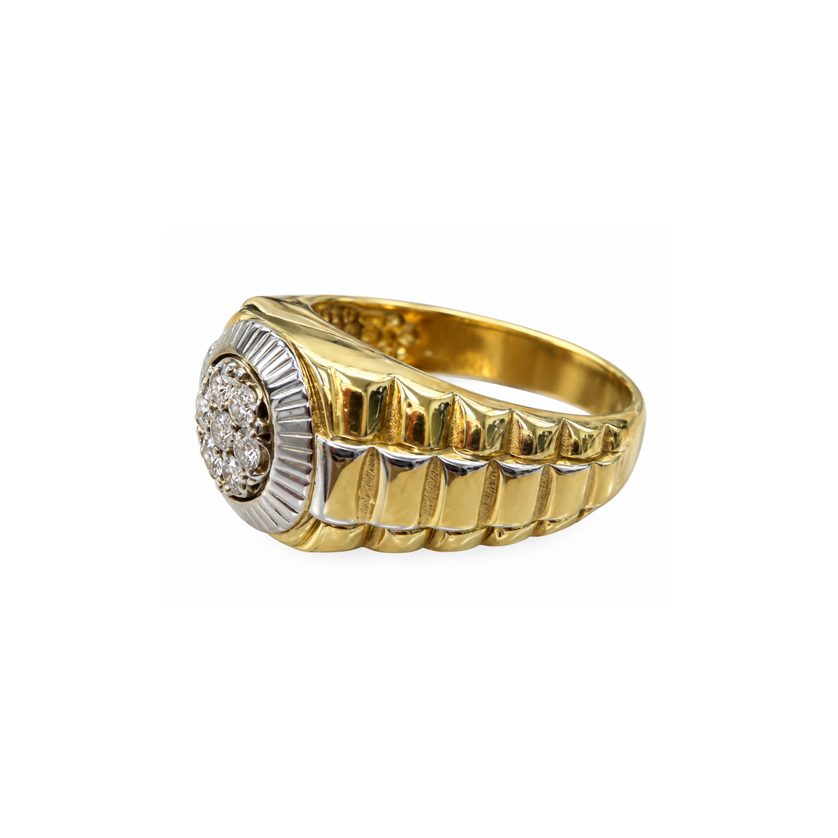 14K Gold Men’s Ring with Cubic Zirconia