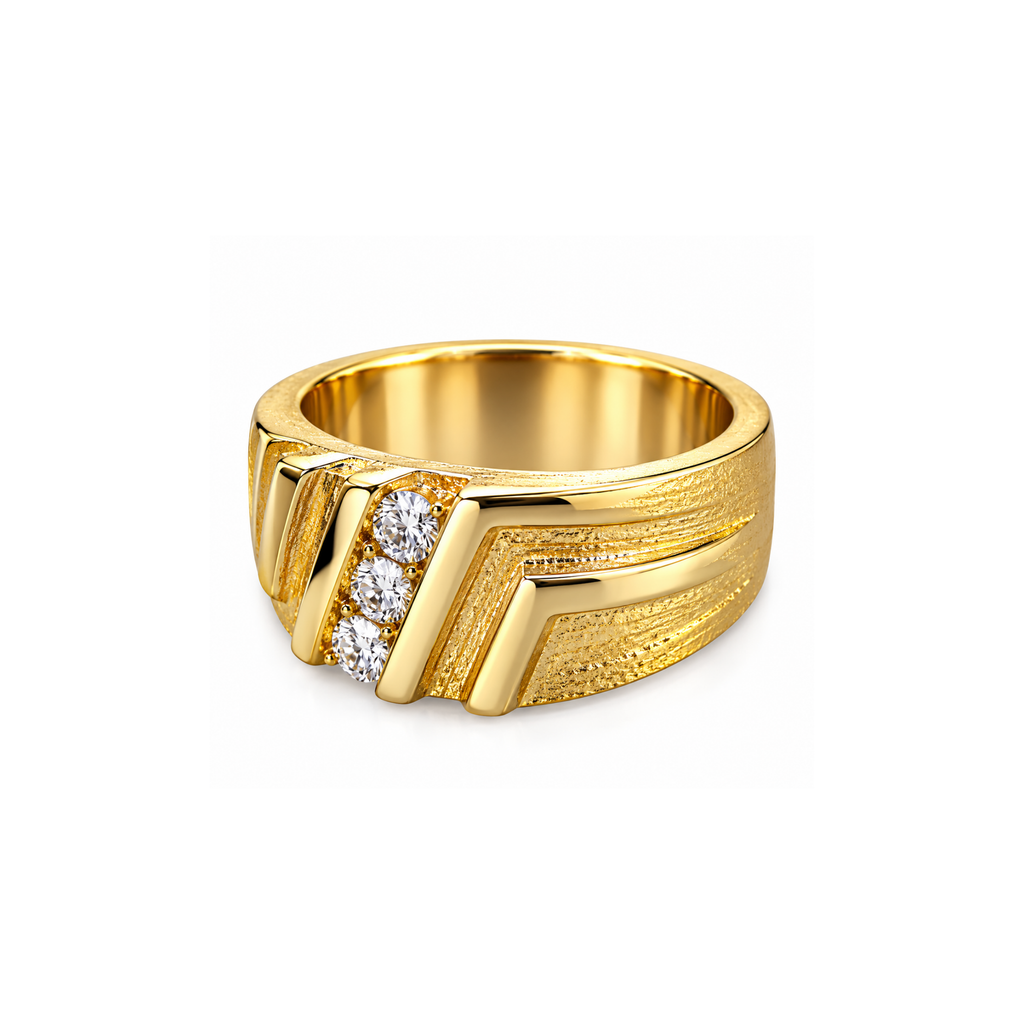 14K Gold Sapphire & Diamond Men’s Ring