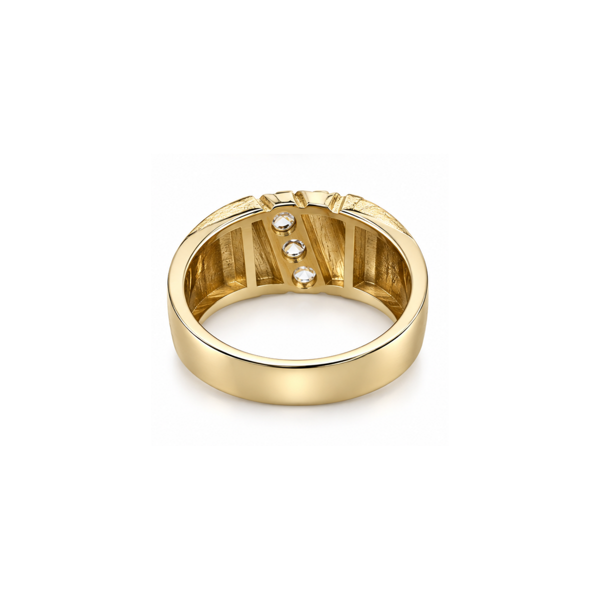 14K Gold Sapphire & Diamond Men’s Ring