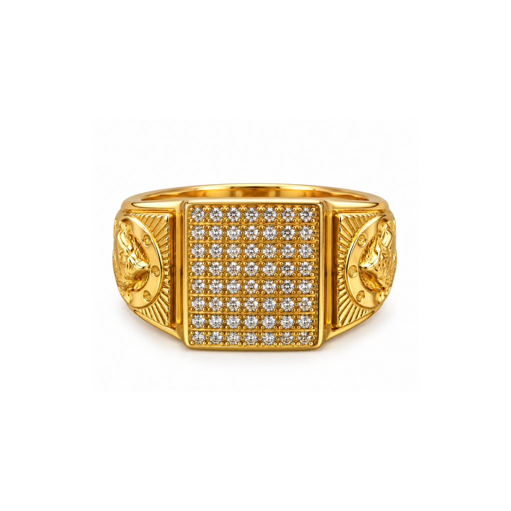 10K Yellow Gold Zirconia Ring