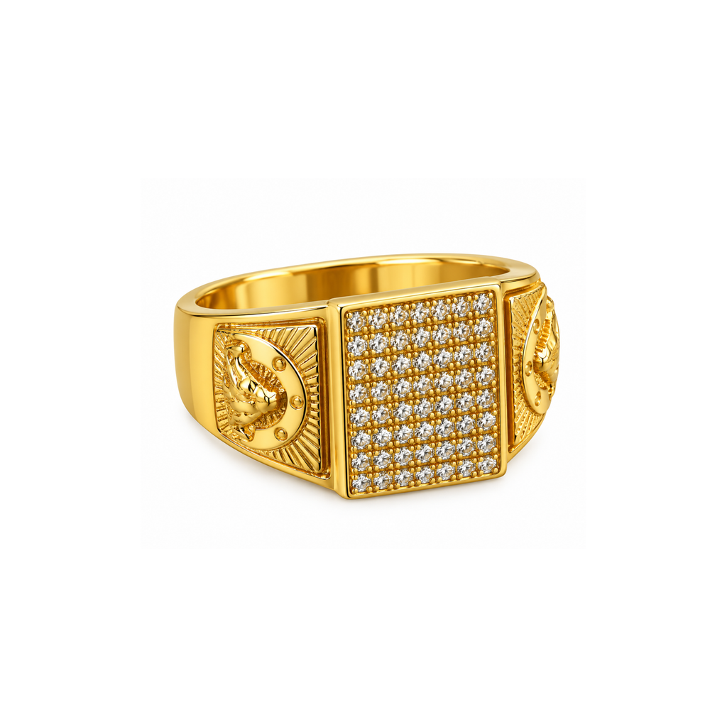 10K Yellow Gold Zirconia Ring