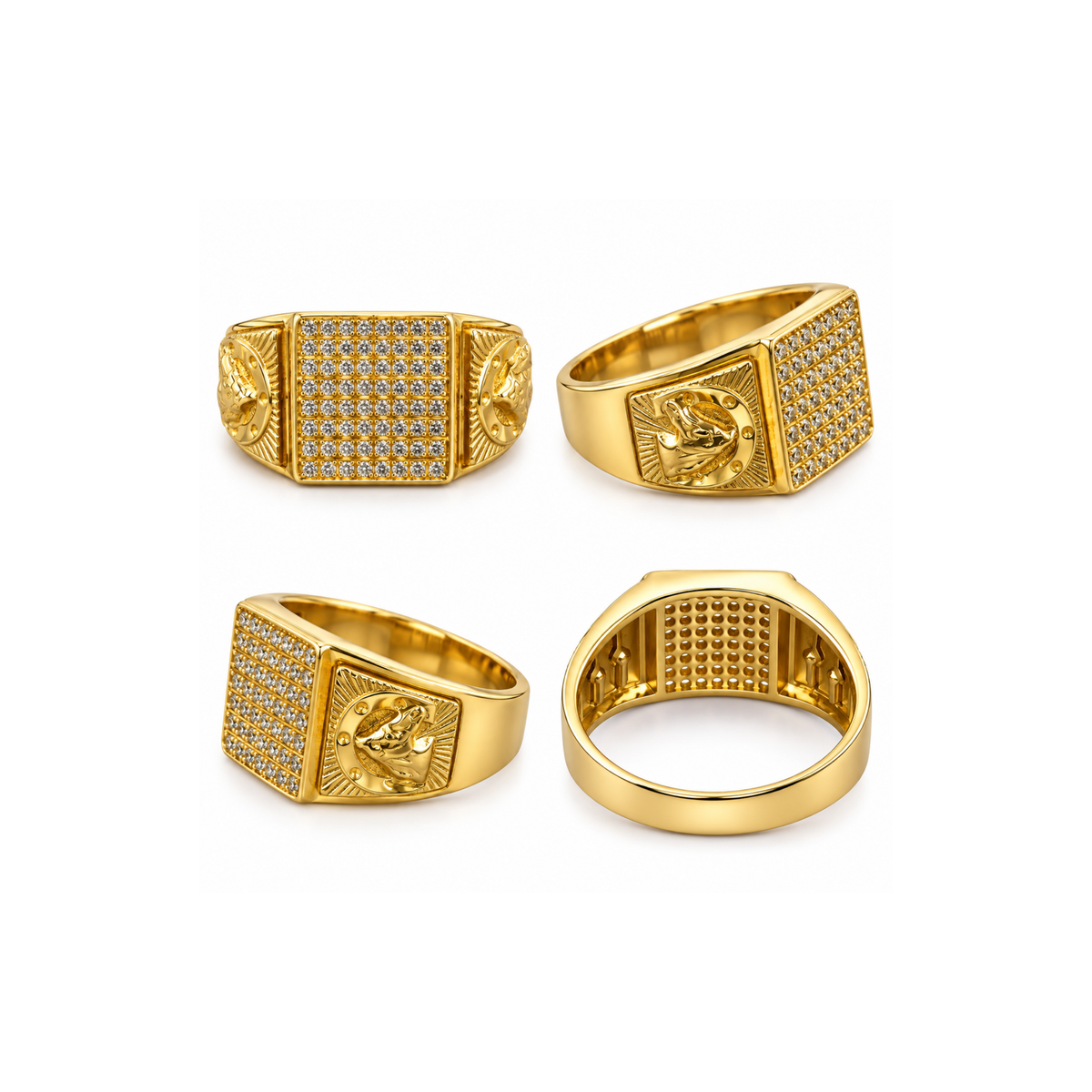 10K Yellow Gold Zirconia Ring