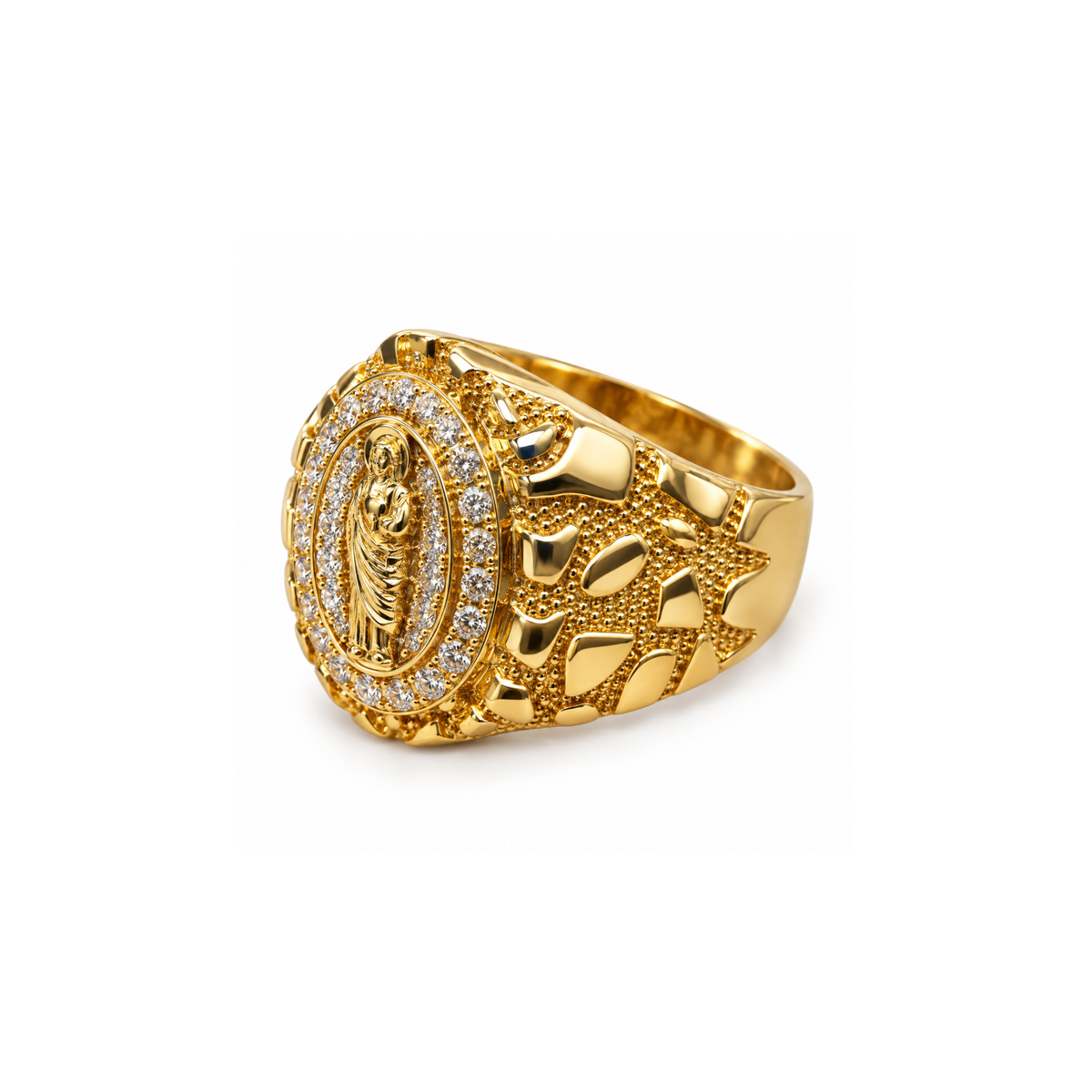 14K Two-Tone Gold Diamond Men’s Ring – 0.36 CT – Size 10.5