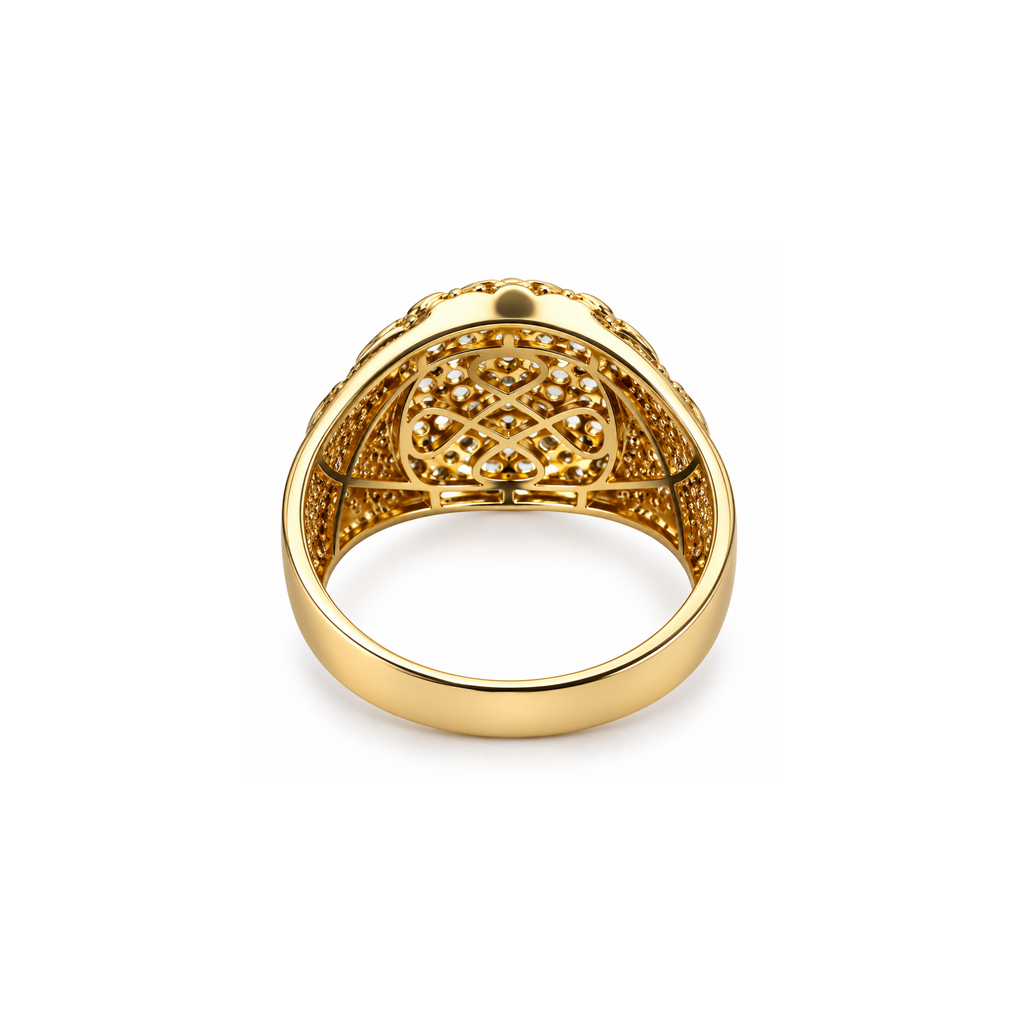 14K Two-Tone Gold Diamond Men’s Ring – 0.36 CT – Size 10.5