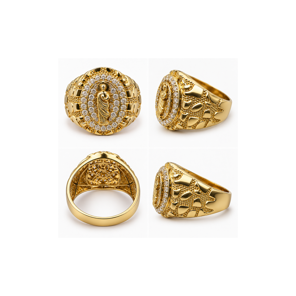 14K Two-Tone Gold Diamond Men’s Ring – 0.36 CT – Size 10.5