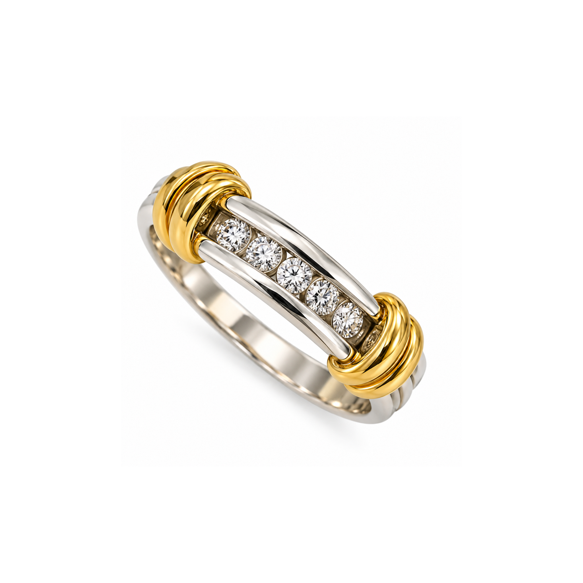 18K Yellow Gold Band Ring – Size 8.5