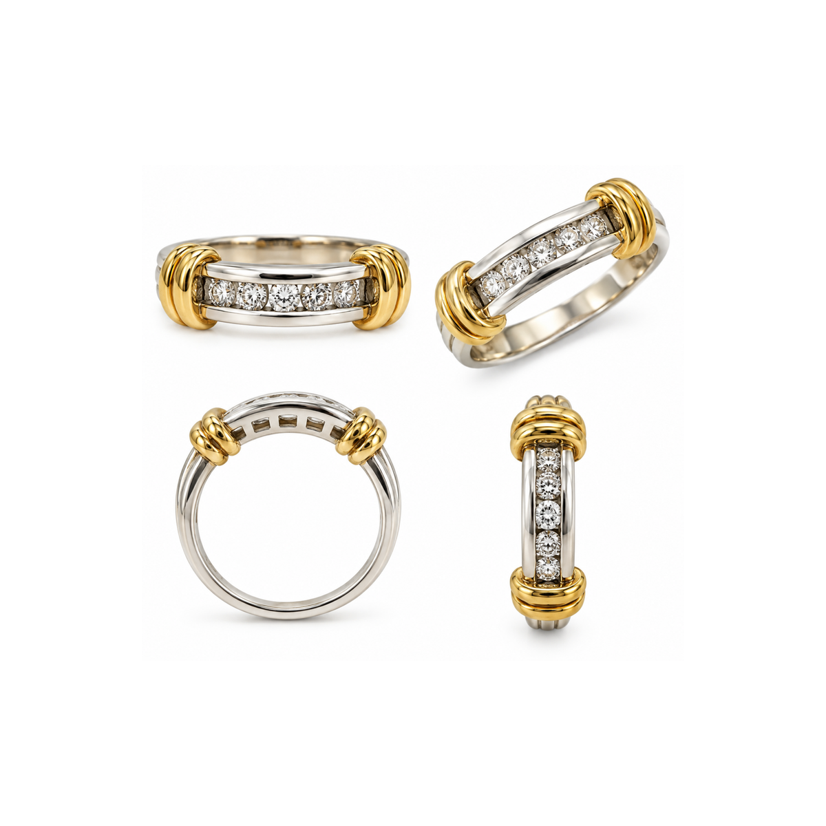18K Yellow Gold Band Ring – Size 8.5