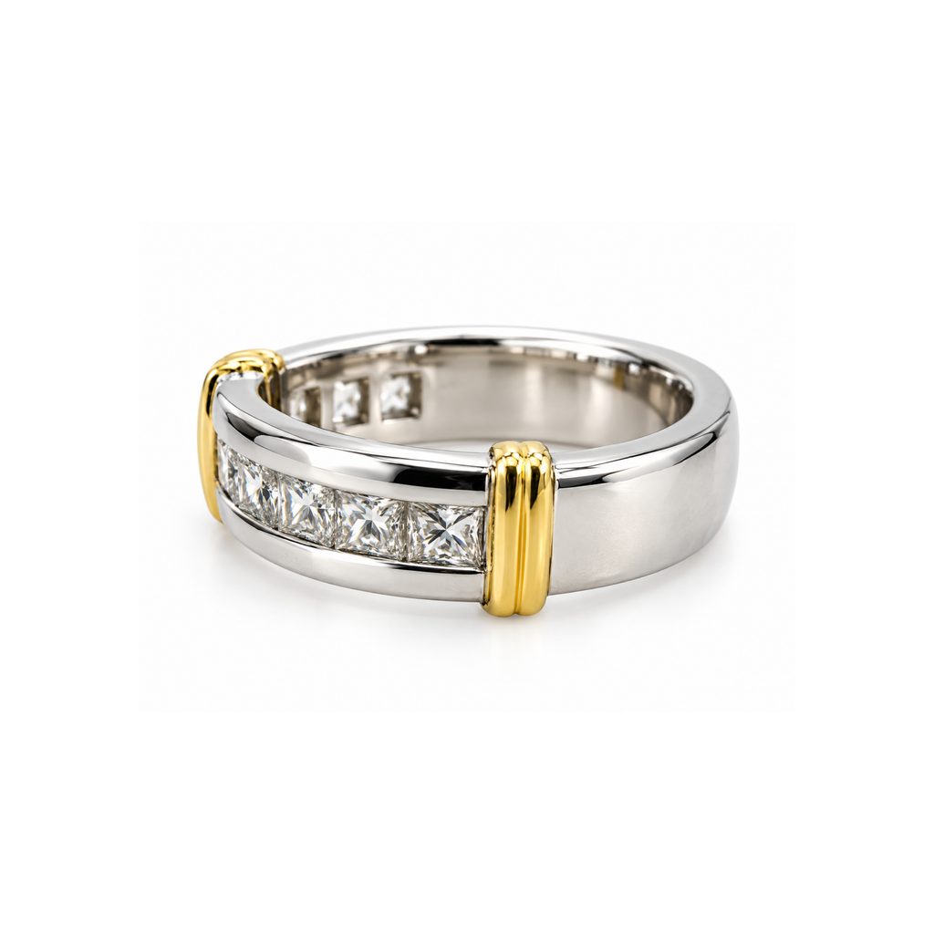 14K Two-Tone Gold Ring – White & Yellow Gold