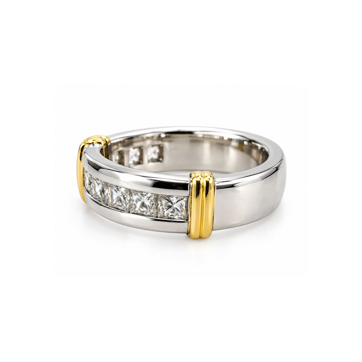 14K Two-Tone Gold Ring – White & Yellow Gold