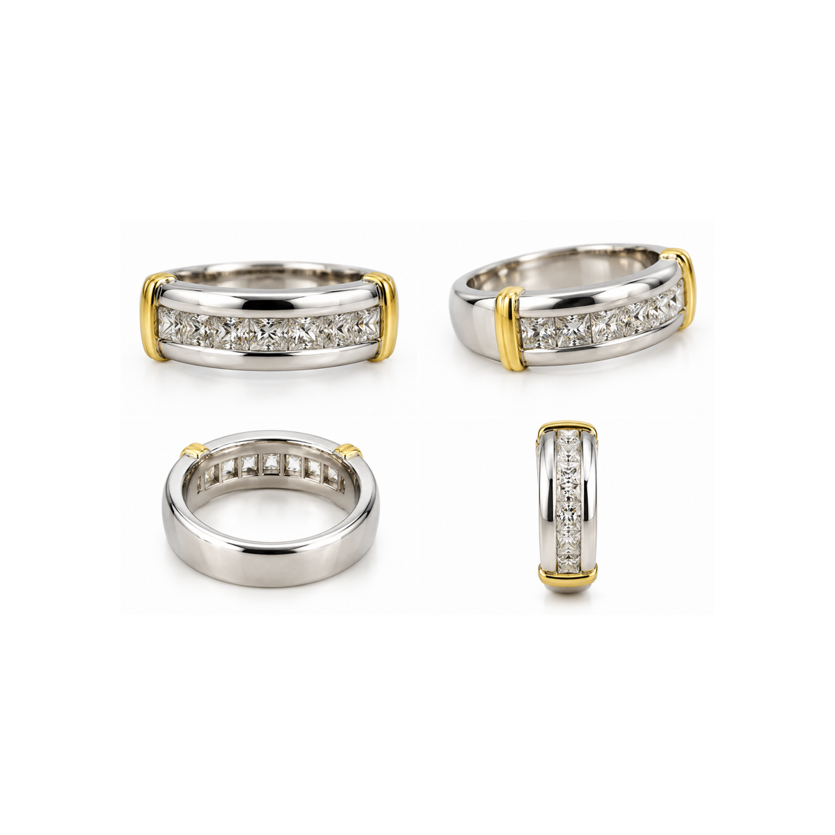 14K Two-Tone Gold Ring – White & Yellow Gold