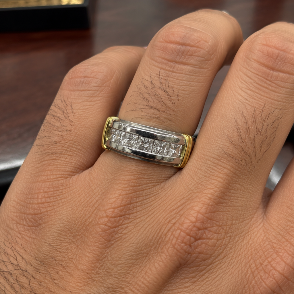 14K Two-Tone Gold Ring – White & Yellow Gold