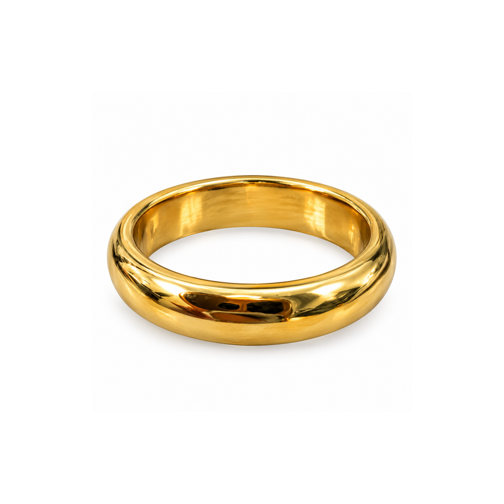 14K Yellow Gold Men’s Zirconia Ring