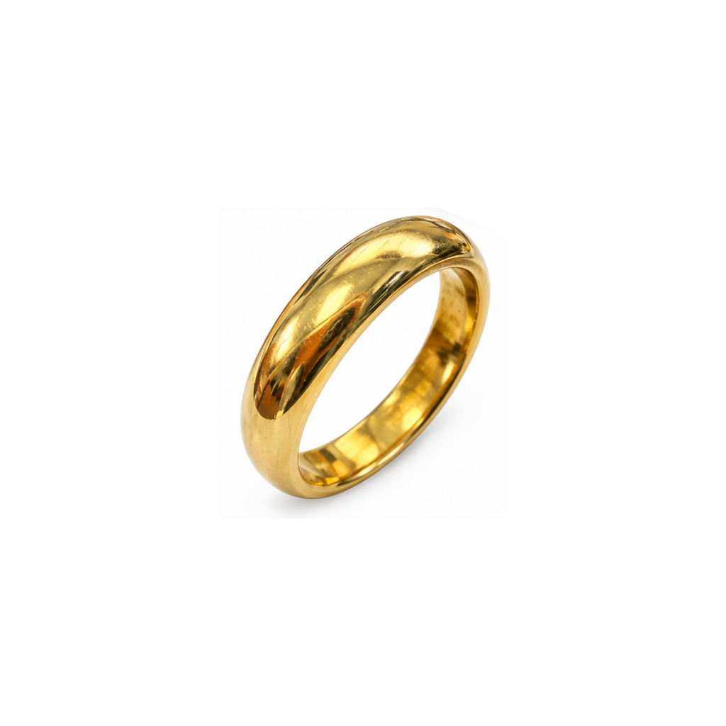 14K Yellow Gold Men’s Zirconia Ring