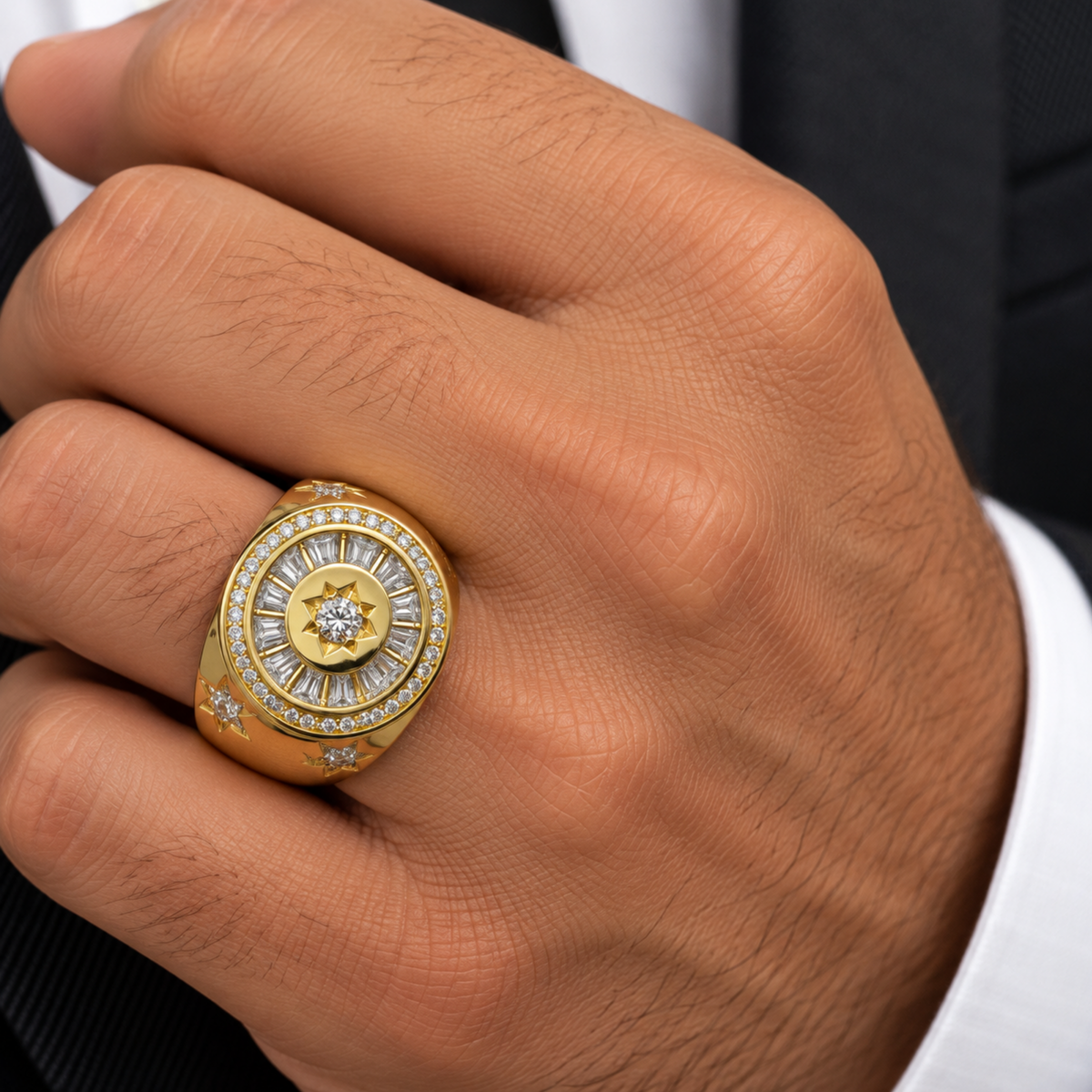 18K Yellow Gold Men’s Ring – Size 6 1/2 – 6.53g / 4.30 DWT