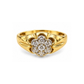 14K Gold Diamond Statement Ring – Size 10 1/2