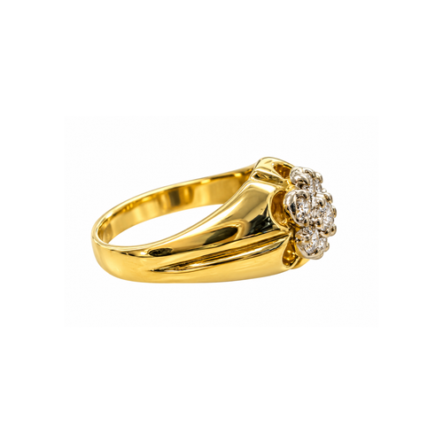 14K Gold Diamond Statement Ring – Size 10 1/2